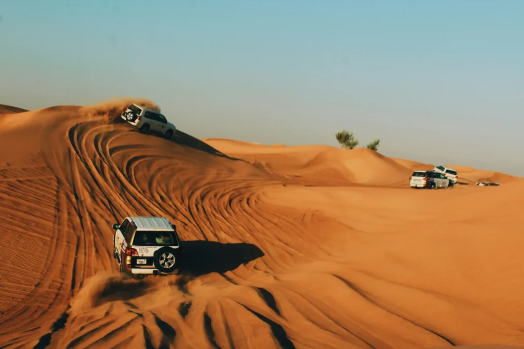 safari pickup dans les dunes du desert de dubai