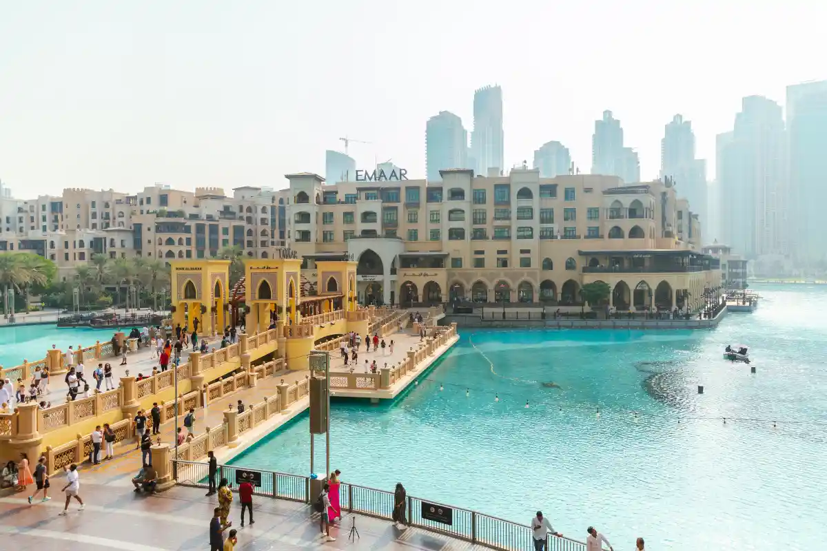 Le souk Al Bahar dubai vue de l'extérieure 